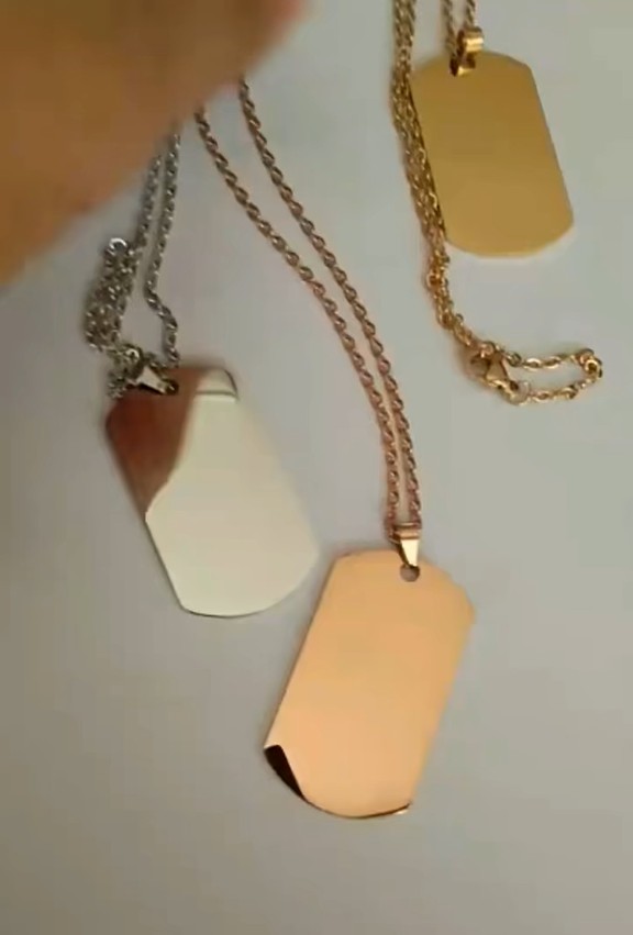 Kişiye Özel Yazılı Asker Künyesi Model Erkek Çelik Kolye eck04