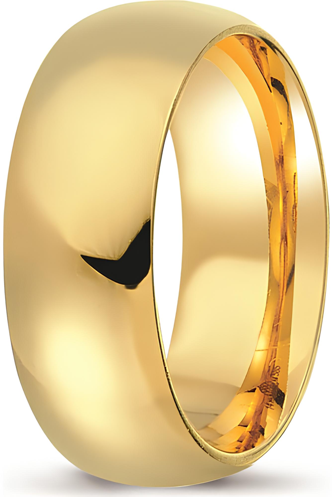 8 mm Altın Kaplama Gümüş Alyans Söz Nişan Yüzüğü al80-1