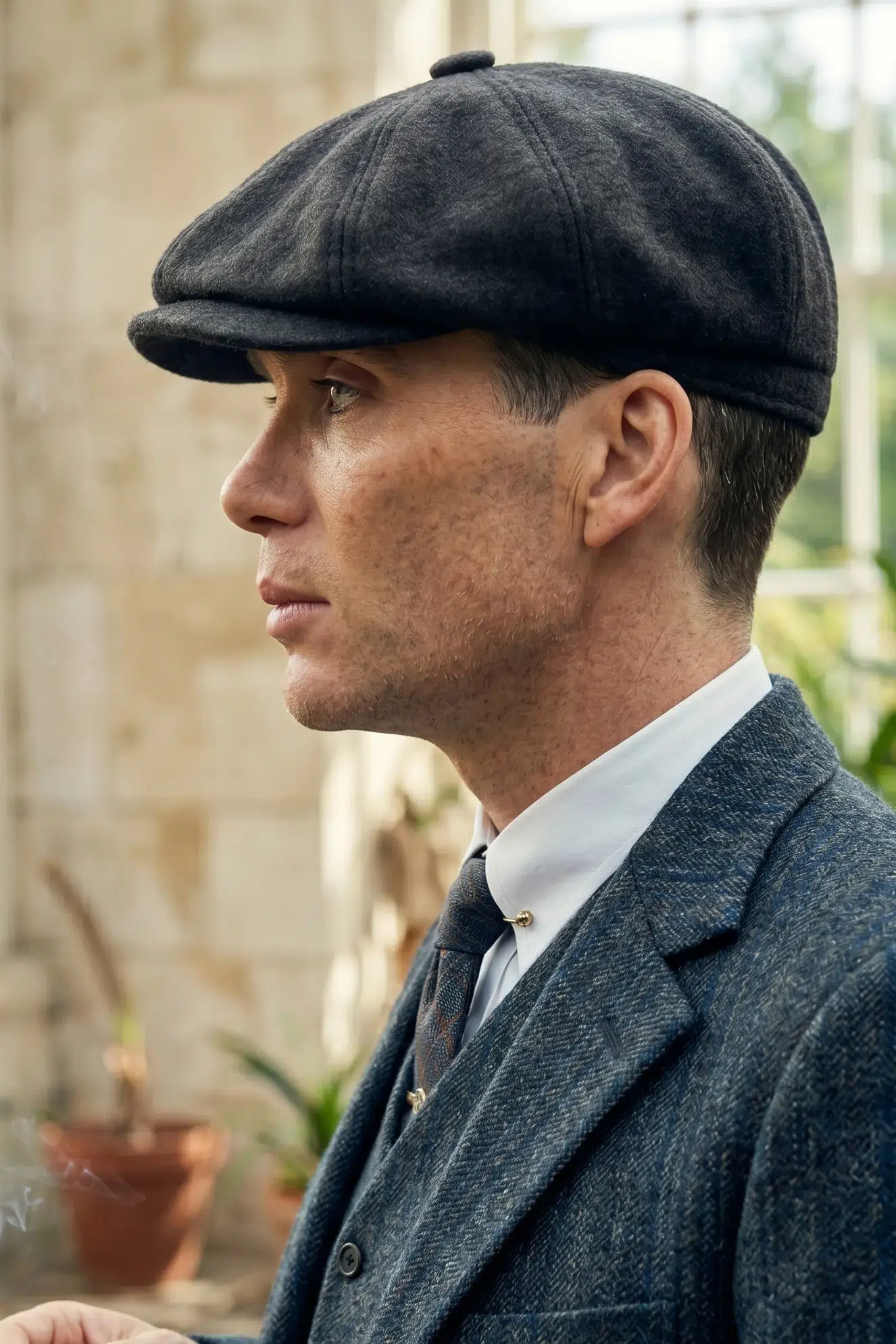 Erkek Kasket Baretta Kışlık Şapka Beckham Model Peaky Blinders Şapka cp231 - Füme