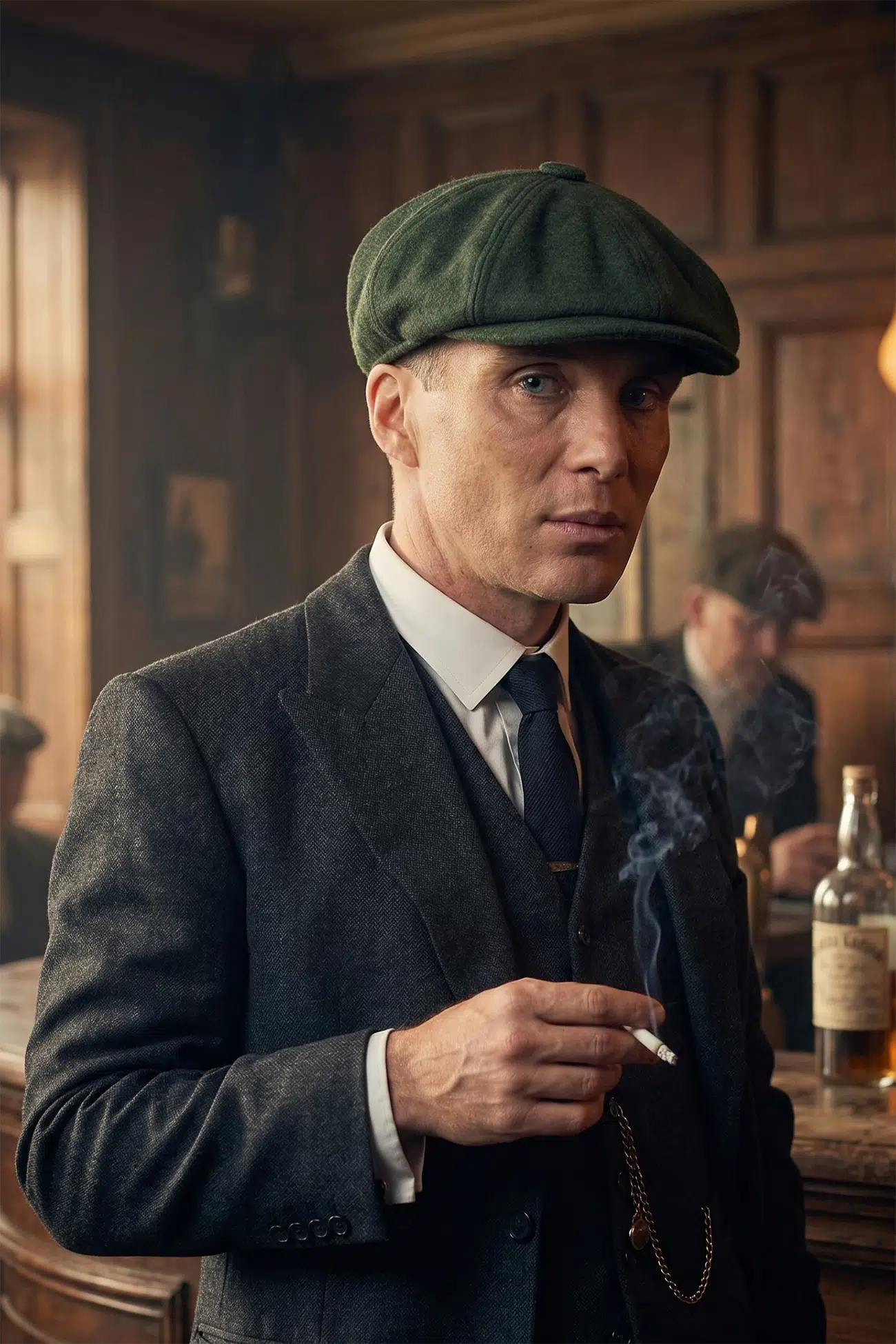 Erkek Kasket Baretta Kışlık Şapka Beckham Model Peaky Blinders Şapka cp231 - Yeşil