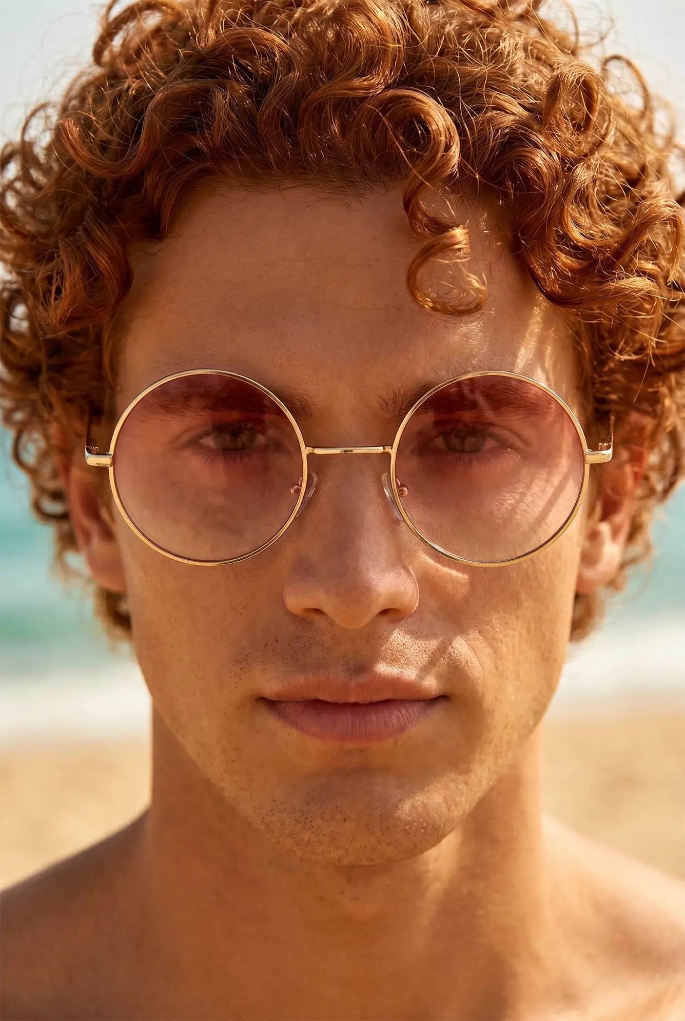 Extoll John Lennon Erkek Kadın Güneş Gözlüğü Unisex Gözlük Ex608 - Pembe