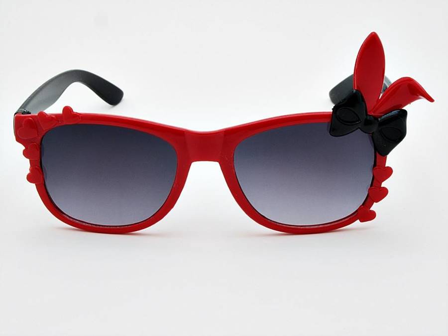 Extoll Kız Çocuk Güneş Gözlüğü Tavşan Kulağı Fiyonklu ex250 - Ç-Kırmızı / S-Siyah