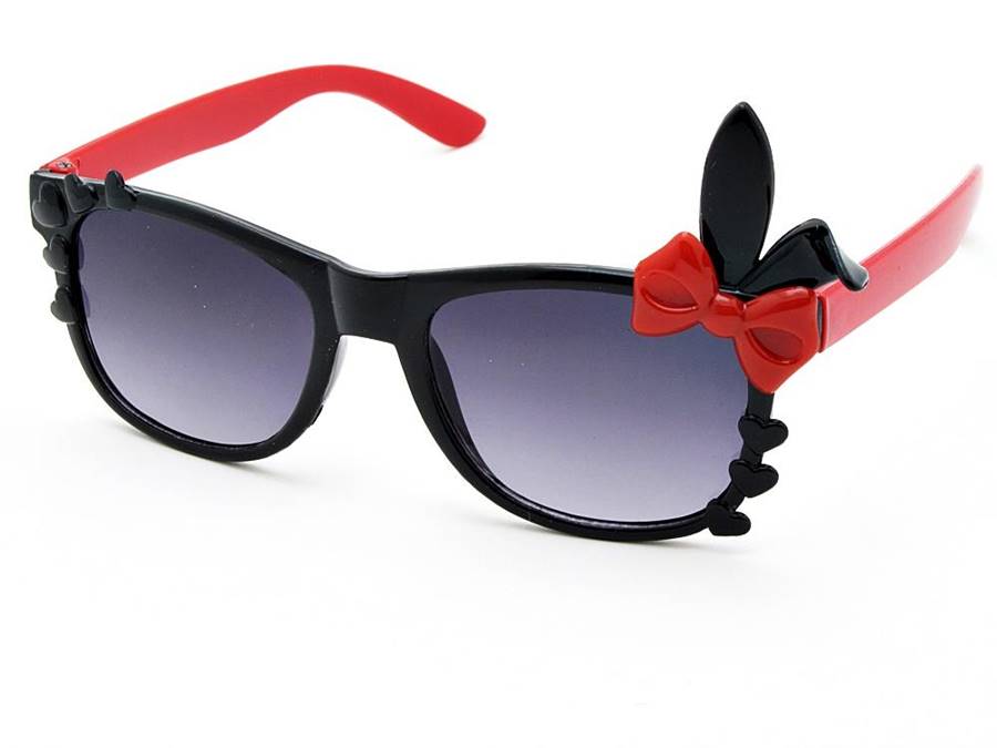 Extoll Kız Çocuk Güneş Gözlüğü Tavşan Kulağı Fiyonklu ex250 - Ç-Siyah / S-Kırmızı