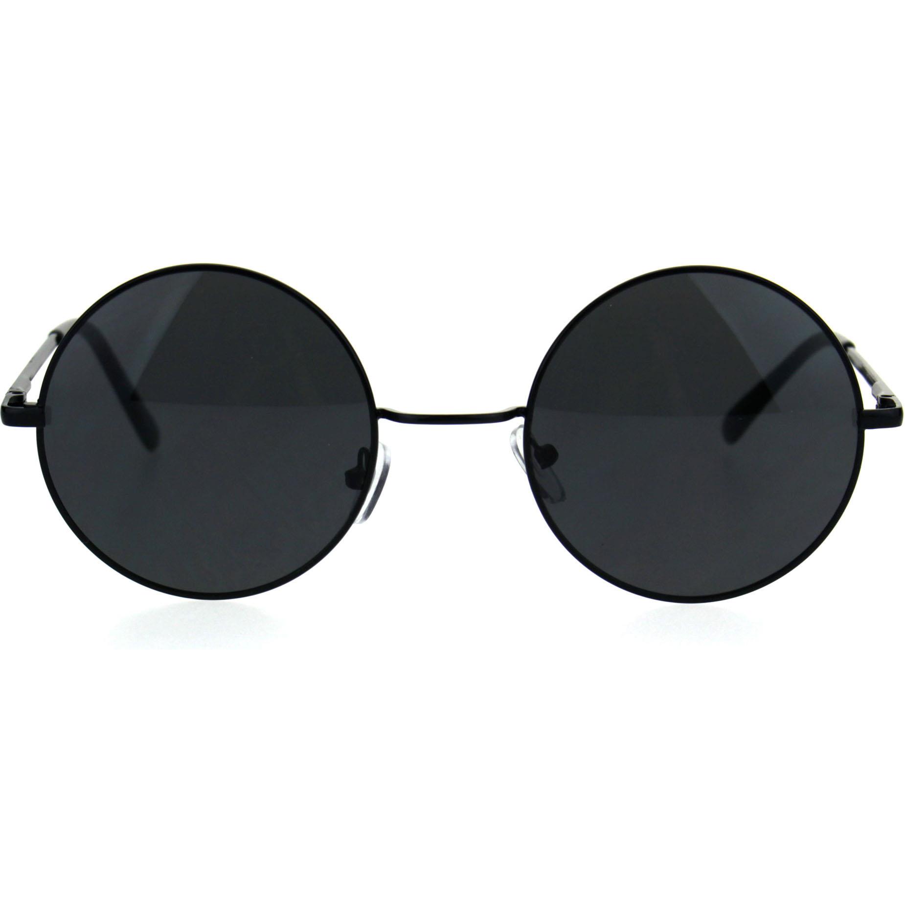 Extoll Yuvarlak Cam John Lennon Erkek Güneş Gözlüğü 6 Renk ex608 - Siyah
