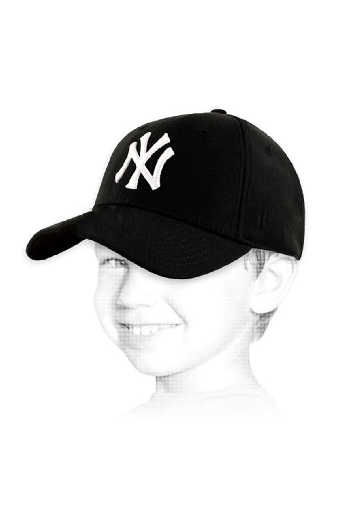 Garson Boy Çocuk NY Cap Şapka Siyah cp215s