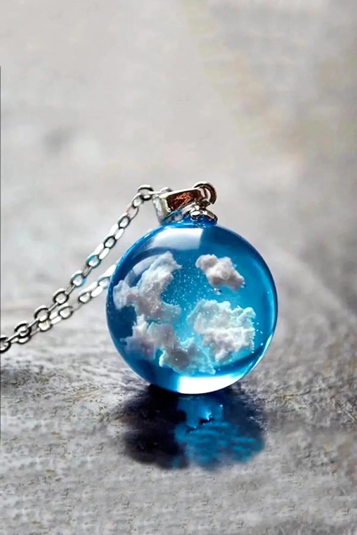 Küre Gökyüzü Şeklinde Bulut Kolye Sevgiliye Hediye bbk54