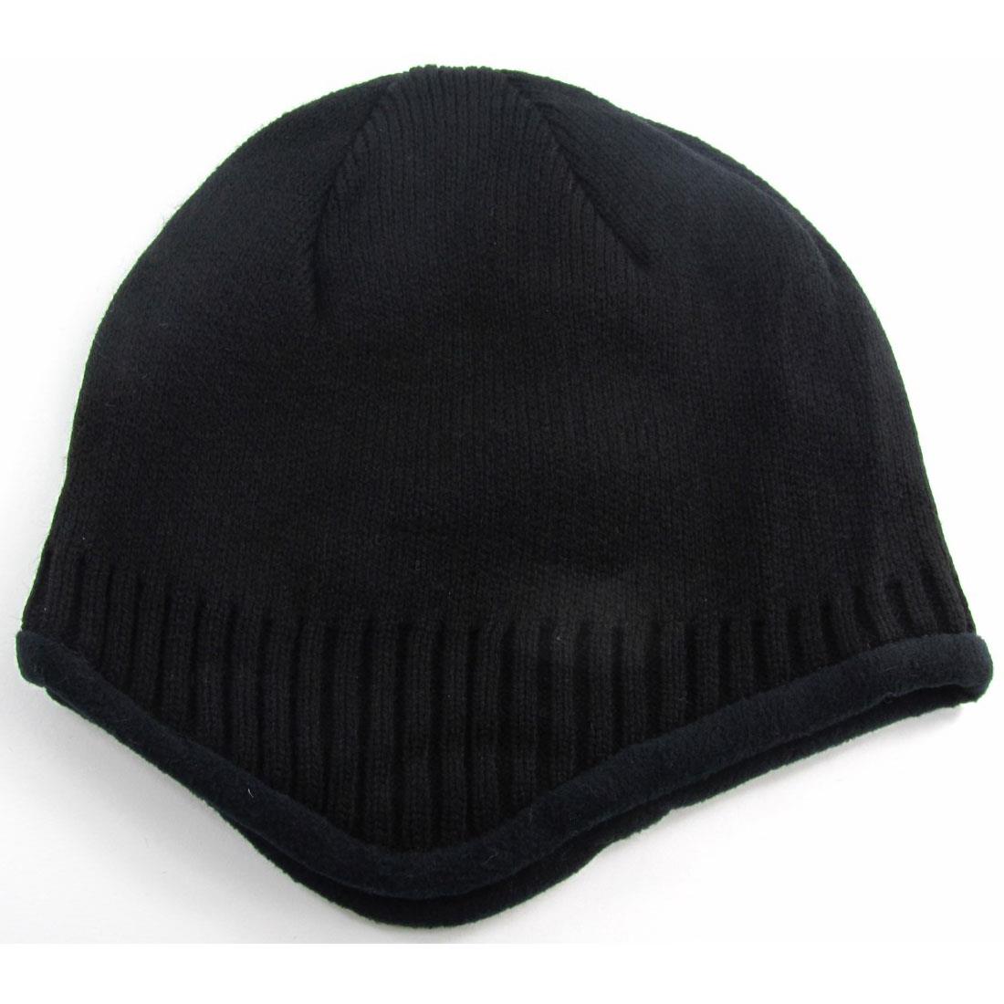 İçi Polarlı Kulaklıklı Erkek Bere Şapka 4 Renk cp181 - Siyah
