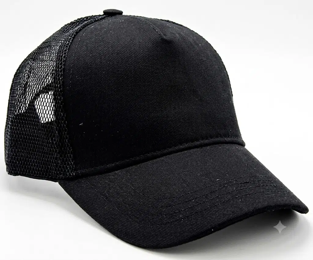 Nakışlı Cap Yazlık Fileli Unisex Erkek Kadın Şapka cp222 - Siyah Siyah Yazılı