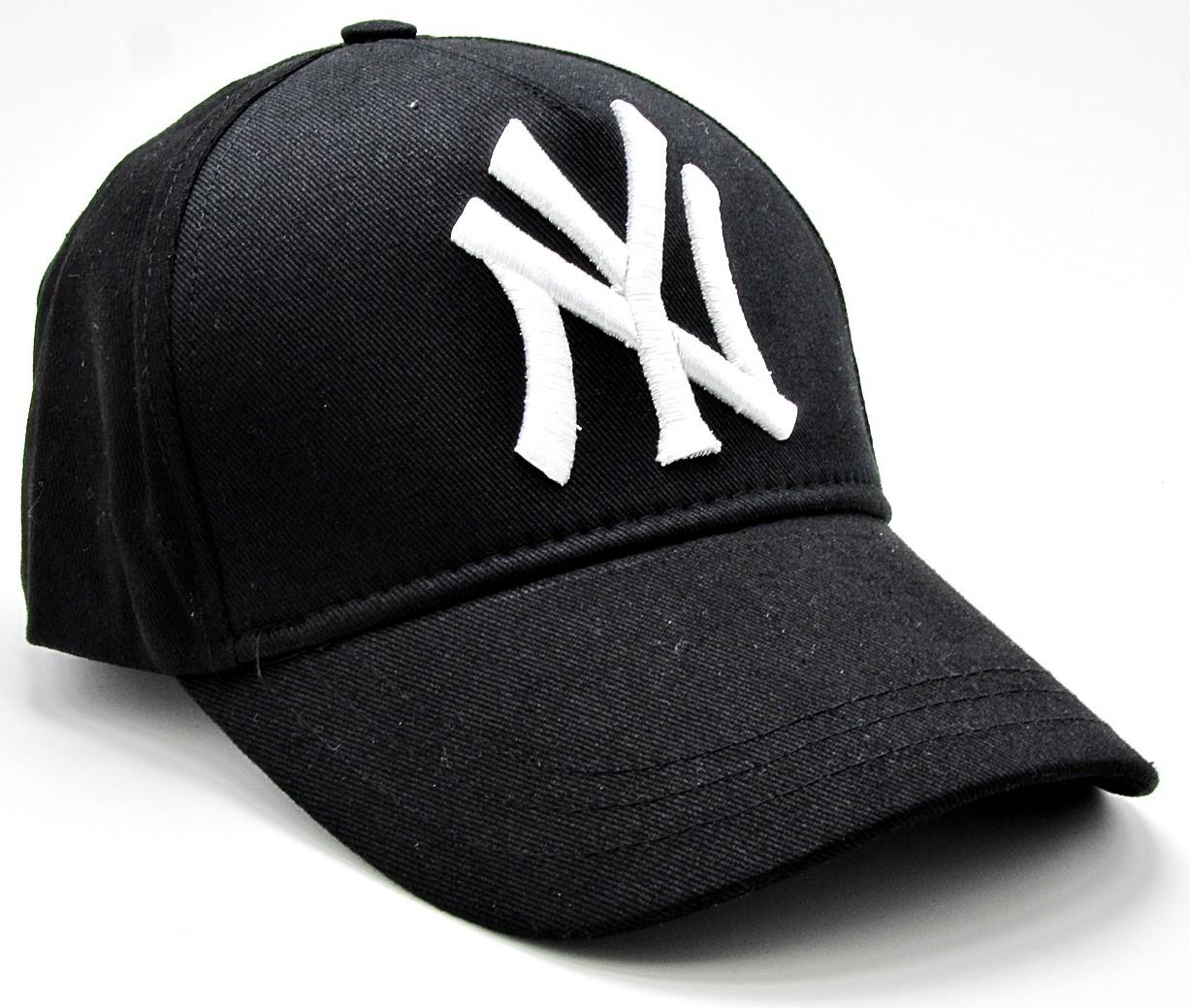 NY Cap Unisex Şapka cp220 - Siyah Beyaz Yazılı