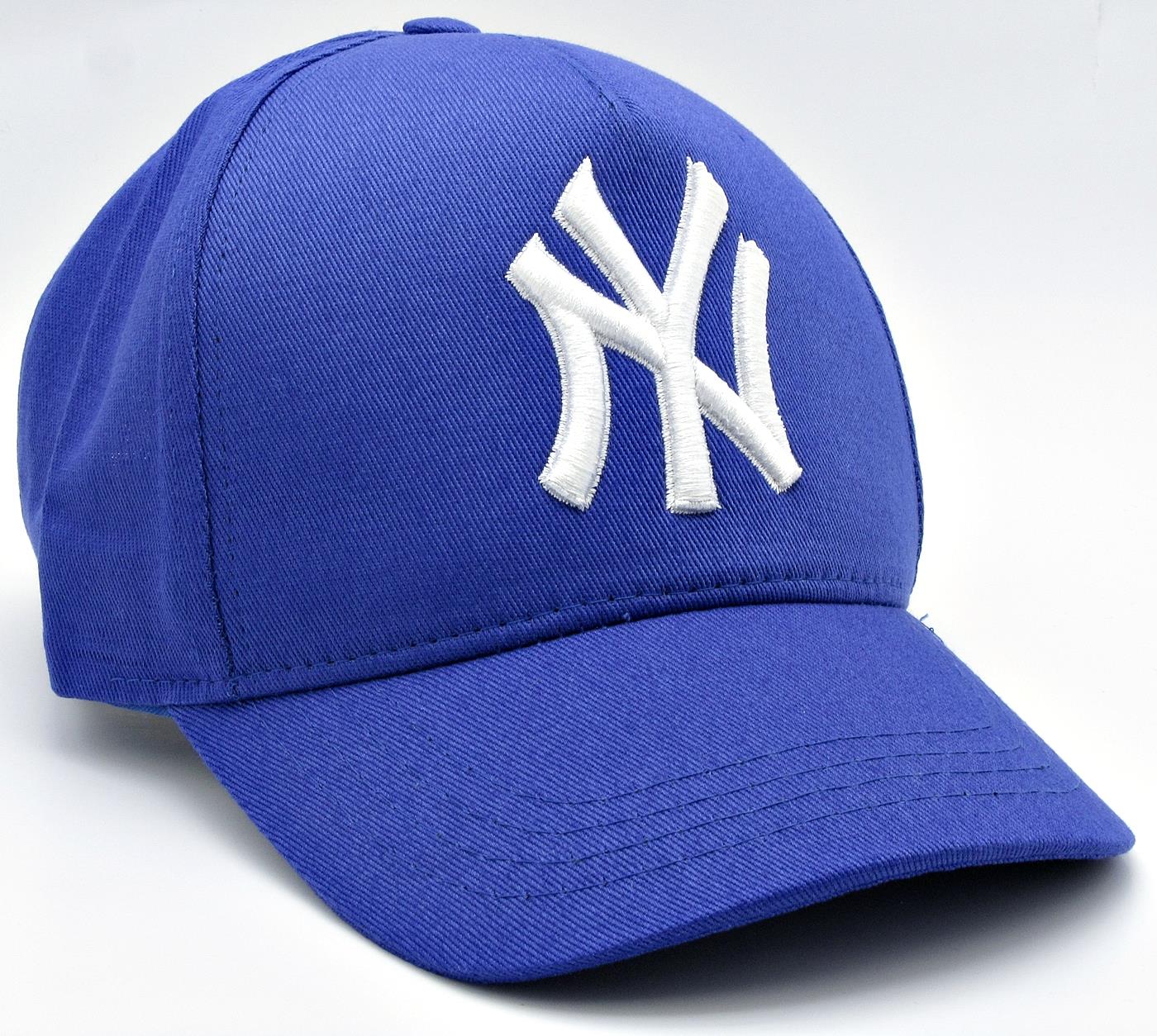 NY Cap Unisex Şapka cp220 - Mavi Beyaz Yazılı
