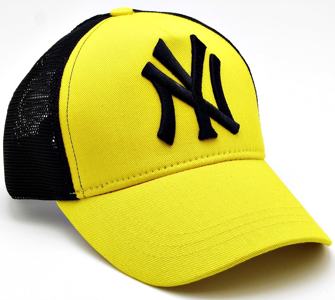 NY Cap Yazlık Fileli Unisex Şapka cp222 - Sarı