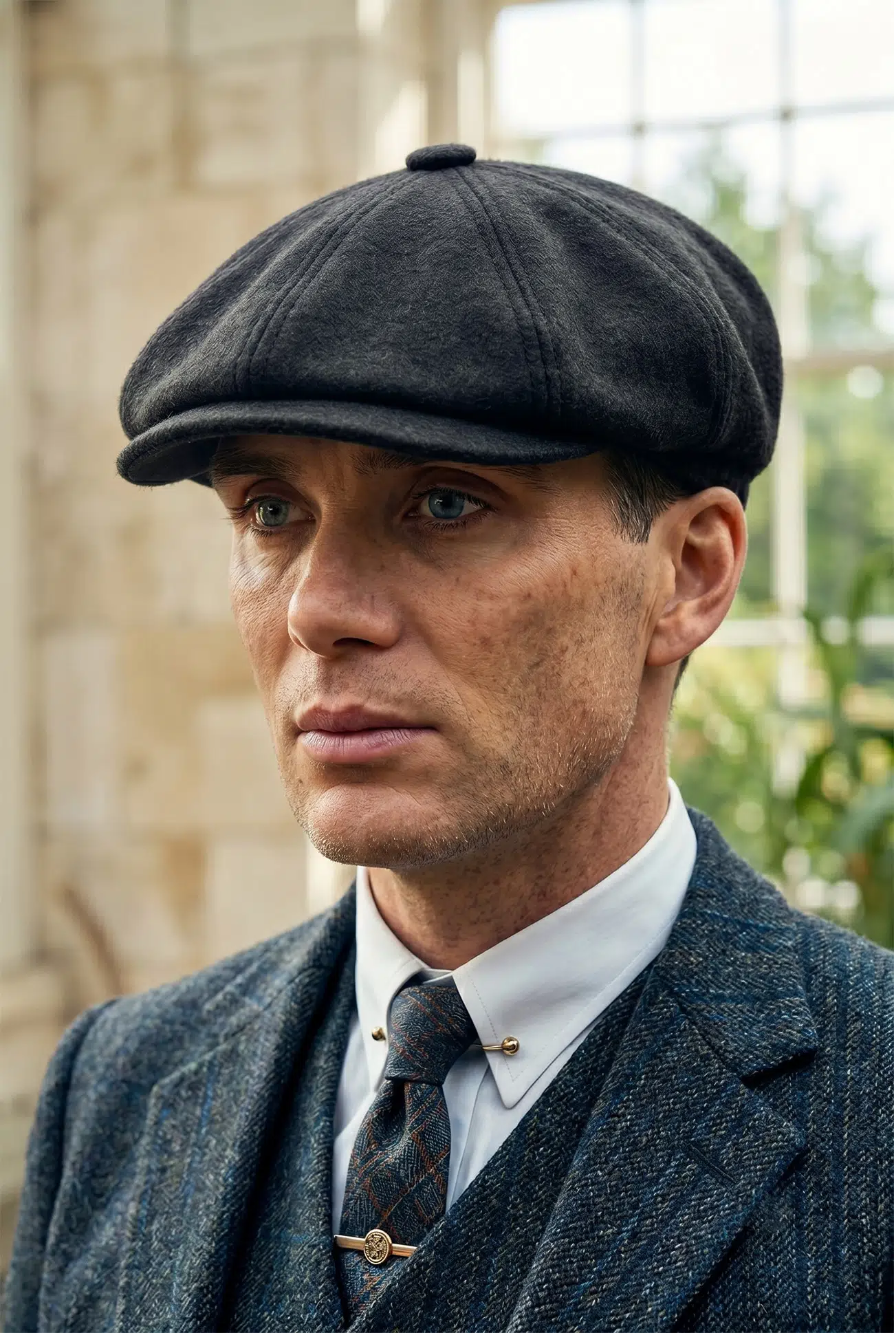 Peaky Blinders Şapka Newsboy Trend 8 Parça Kasket Fötr cp224p - Füme