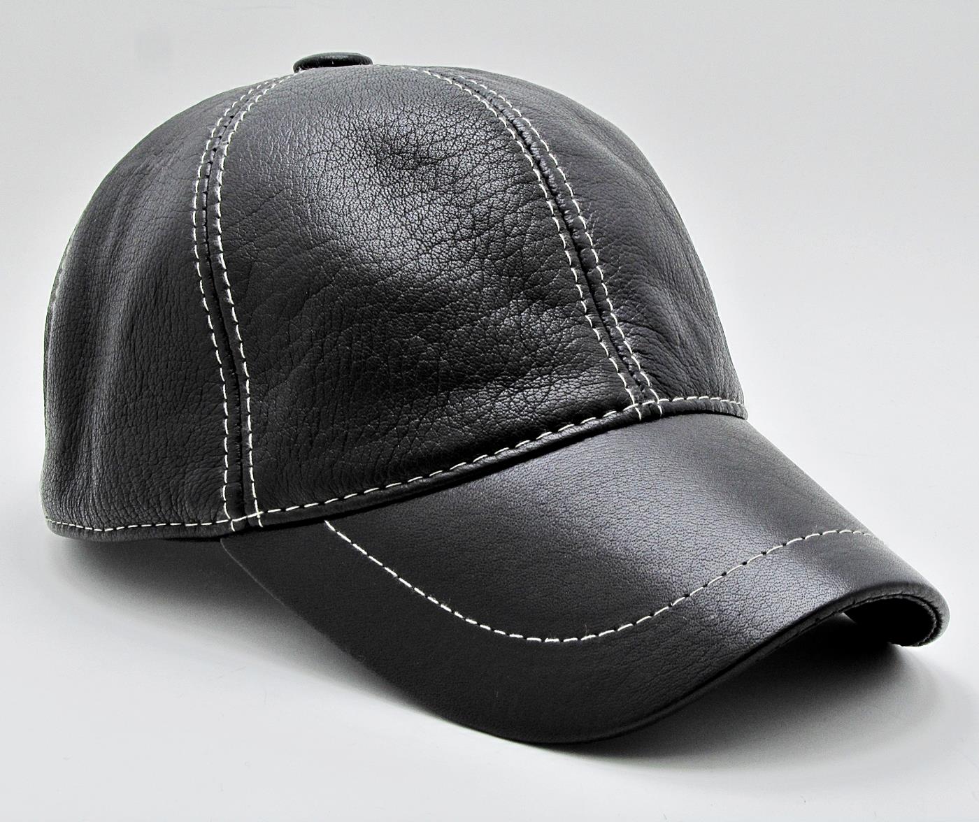 Siyah Deri Beyzbol Cap Erkek Şapka Unisex Model cp228 - Karışık Renk
