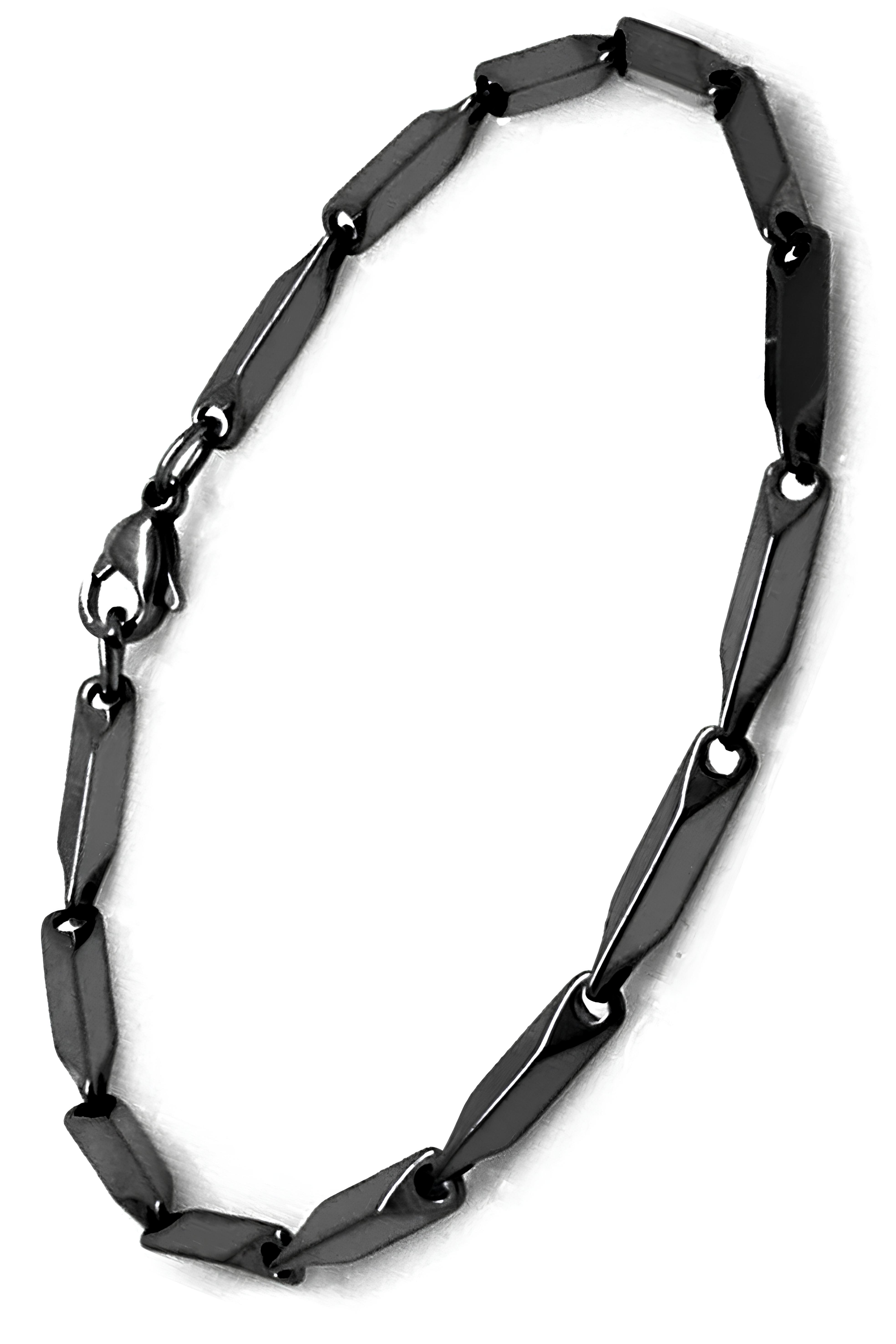 Siyah Kare Küp Model Erkek Çelik Bileklik Künye eck05bs
